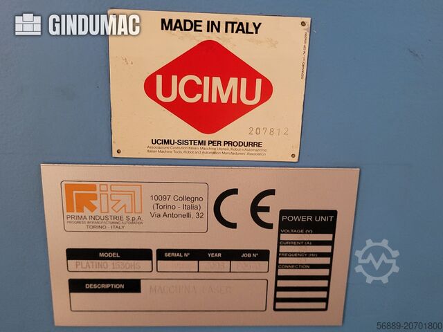 Máquina de corte a laser CO2 Prima Power Platino CP4000