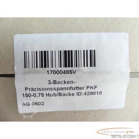 Röhm-component Röhm PKF-150/3 ZA124 3-Backenspannfutter SN: 586-009150-00 - ! -
