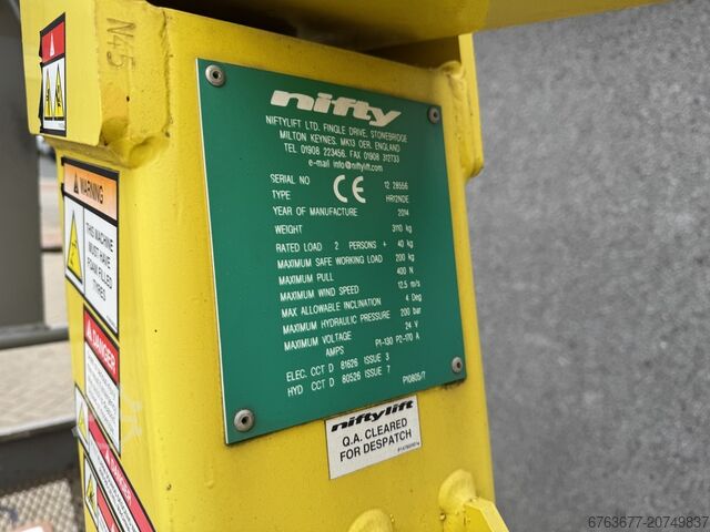 NIFTYLIFT Nifty HR12NDE Knikarmhoogwerker / Arbeitsbuhne HYBRIDE Kubota diesel 4x2 2014 NIFTYLIFT HR12NDE Knikarmhoogwerker / Arbeitsbuhne HYBRIDE Kubota diesel 4x2 2014