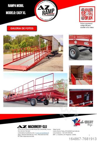 Rampa de carga móvil AZ RAMP-EASY XL-8 AZ RAMP EASY XL-8