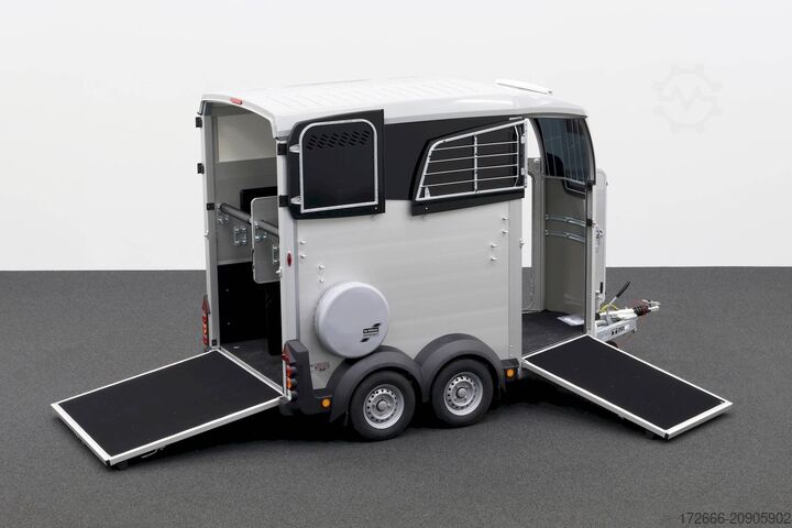 ρυμουλκούμενο μεταφοράς αλόγων Ifor Williams IFOR WILLIAMS HBX 506 | SILBER +FRONTAUSTIEG RECHTS +POLSTER +3.BREMSLEUCHTE