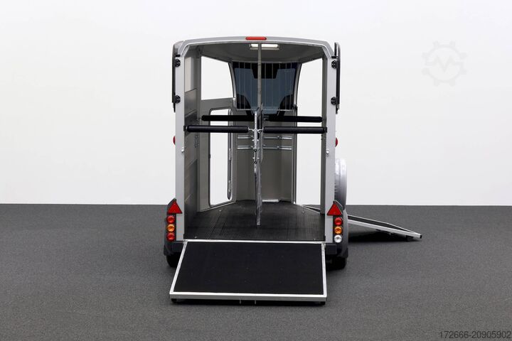 ρυμουλκούμενο μεταφοράς αλόγων Ifor Williams IFOR WILLIAMS HBX 506 | SILBER +FRONTAUSTIEG RECHTS +POLSTER +3.BREMSLEUCHTE