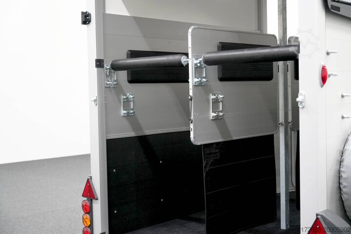 ρυμουλκούμενο μεταφοράς αλόγων Ifor Williams IFOR WILLIAMS HBX 506 | SILBER +FRONTAUSTIEG RECHTS +POLSTER +3.BREMSLEUCHTE