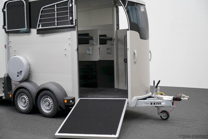 ρυμουλκούμενο μεταφοράς αλόγων Ifor Williams IFOR WILLIAMS HBX 506 | SILBER +FRONTAUSTIEG RECHTS +POLSTER +3.BREMSLEUCHTE
