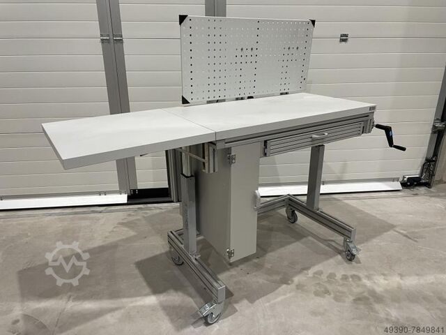 ESD elektrostatisch beschermde werkbank, in hoogte verstelbare werktafel, elektrische werkbank, werk HANDKE Industrie Technik