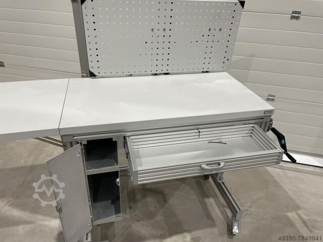 ESD elektrostatisch beschermde werkbank, in hoogte verstelbare werktafel, elektrische werkbank, werk HANDKE Industrie Technik