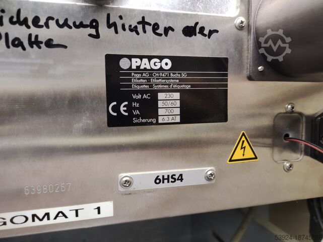 Etiketleme sistemi Pago Pagomat 200 / 165