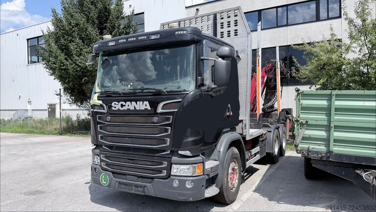 Autocarro forestale SCANIA R490 6x4 Holzlkw mit Epsilon Kran Bj 2017