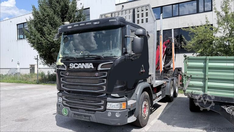 Autocarro forestale SCANIA R490 6x4 Holzlkw mit Epsilon Kran Bj 2017