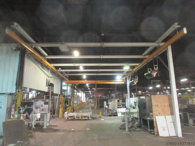 Ciel de grue Grue de hall Voie de grue Demag Erikkila Portalkran 13x7m 2x 0,5t 2x Demag Kettenzug 2x500KG Kran