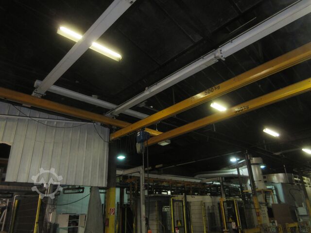 Ciel de grue Grue de hall Voie de grue Demag Erikkila Portalkran 13x7m 2x 0,5t 2x Demag Kettenzug 2x500KG Kran