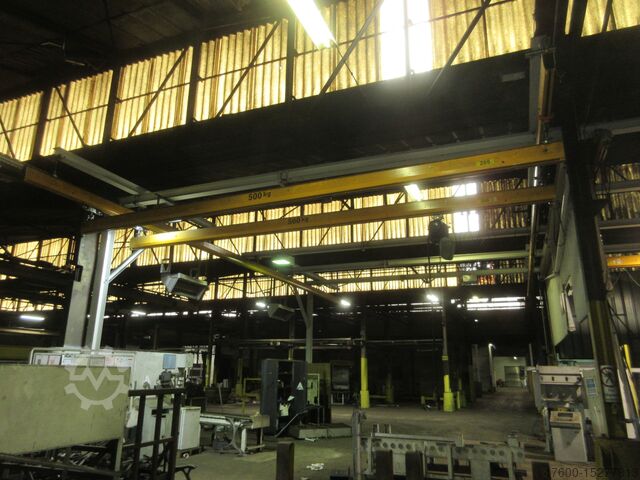Ciel de grue Grue de hall Voie de grue Demag Erikkila Portalkran 13x7m 2x 0,5t 2x Demag Kettenzug 2x500KG Kran