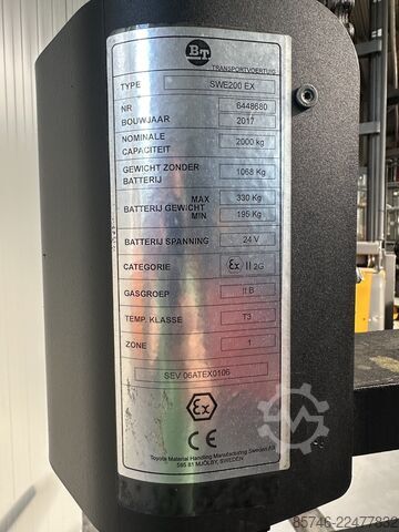 SWE 200 * DEMO * Atex EX * Pyroban 2G / Bölge 1 !! YENİ akü !! BT SWE 200 * DEMO * Atex EX * Pyroban 2G / Zone 1 !! NEW battery !!