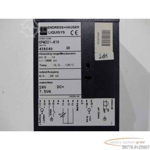 Endress + Hauser component Endress+Hauser CPM221-810 Meßumformer / Regler !