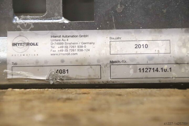 Conveyor belt frequency controlled Interroll 4081 655 x 550 mm
