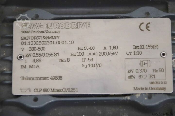Transportband frequentiegestuurd Interroll 4081 655 x 550 mm