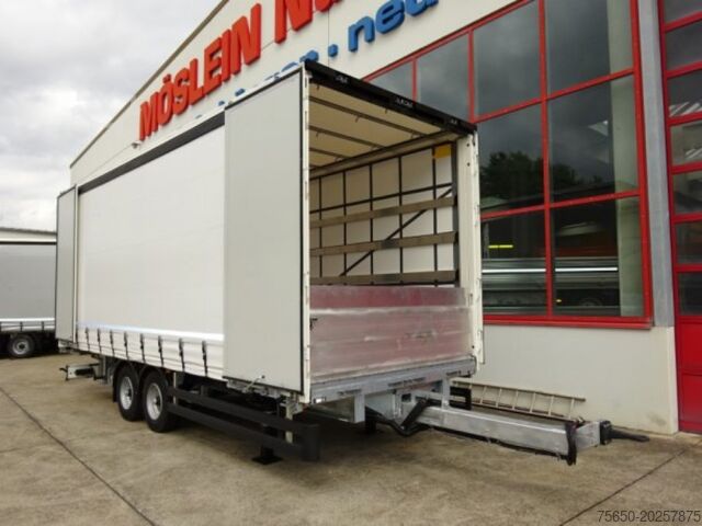 Brandalı açık römork Möslein TPW 105 D Schwebheim  Tandem- Planenanhänger Durchladen