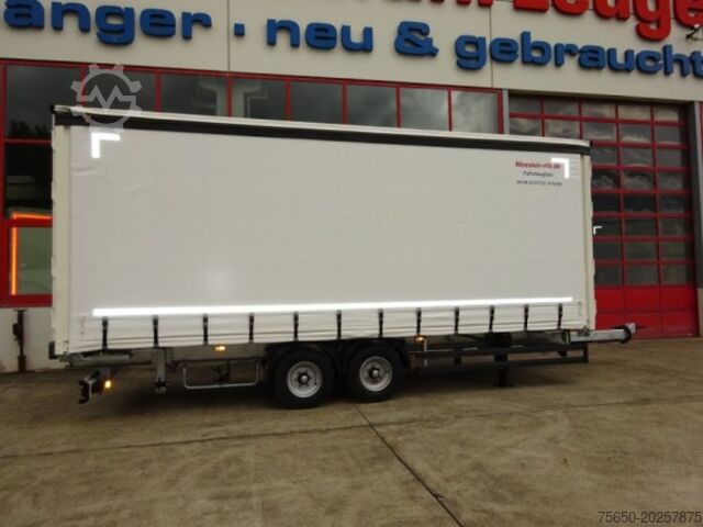 Brandalı açık römork Möslein TPW 105 D Schwebheim  Tandem- Planenanhänger Durchladen