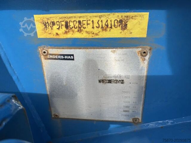 Transport af containere RENDERS-HAS O4/DA 08 EURO 800 CONTAINERCHASSIS