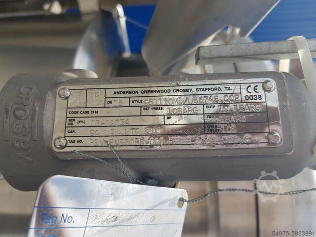 Depósito de acero inoxidable Depósito a presión  10561