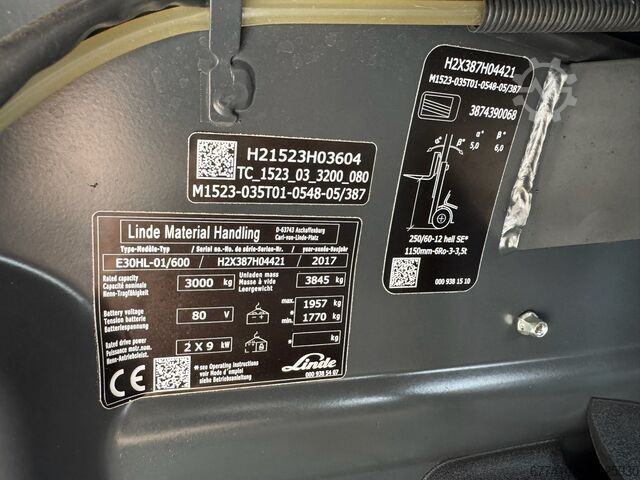 Electric - 4 wheels Linde E30/600HL--EK