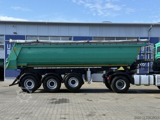 Tipper semitrailer MEILLER MEILLER KISA3 Kippauflieger 3 Achs Rollplane