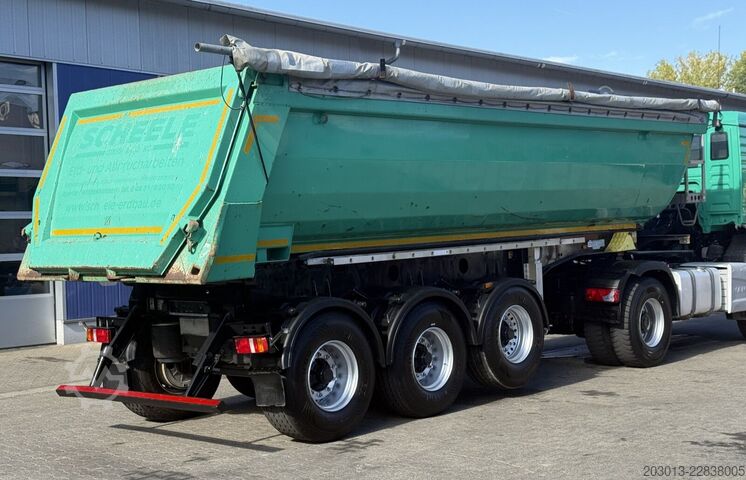 Tipper semitrailer MEILLER MEILLER KISA3 Kippauflieger 3 Achs Rollplane