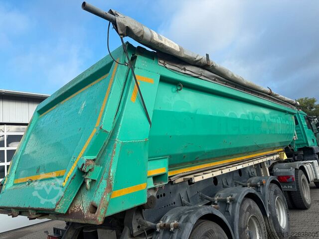 Tipper semitrailer MEILLER MEILLER KISA3 Kippauflieger 3 Achs Rollplane