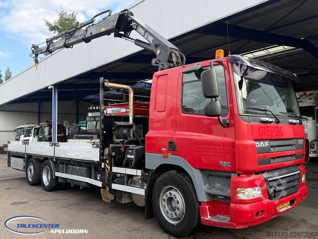 Platforma ładunkowa DAF CF 85.360 Euro 5, HIAB 244 EP-3 Hiduo, Stuuras