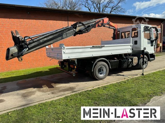 Dreiseitenkipper IVECO ML75E16 3 S-Kipper Kran PK  9,4m-550 kg Greifer