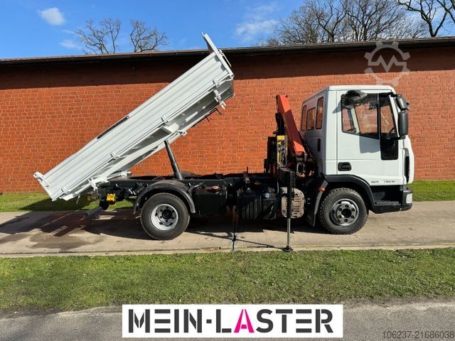 Dreiseitenkipper IVECO ML75E16 3 S-Kipper Kran PK  9,4m-550 kg Greifer