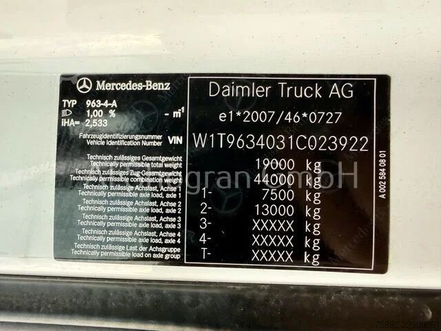 Standardni SZM Mercedes-Benz Actros 5 / 1851 StreamSpace/Kipphydraulik/Stand...
