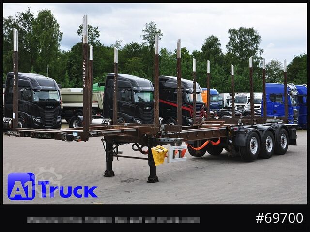 Semiremorcă pentru bușteni DOLL H3L-14XL Holz Tele, Lenkachse 275 tkm.