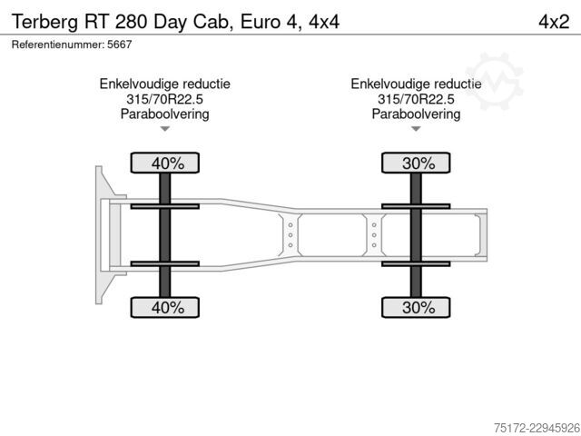 Standard-SZM Terberg RT 280 Day Cab, Euro 4, 4x4