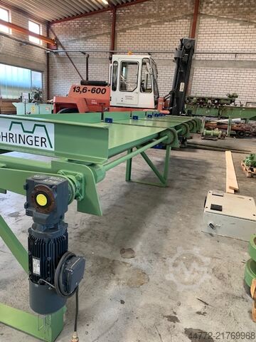 Uppskutningsbord med tväravdragstransportör Möhringer QFA