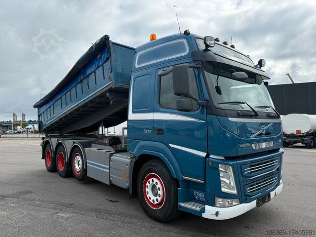 Driezijdige kipper VOLVO FM 500 8x4 Pushertridem 3 Way Tipper / Kipper