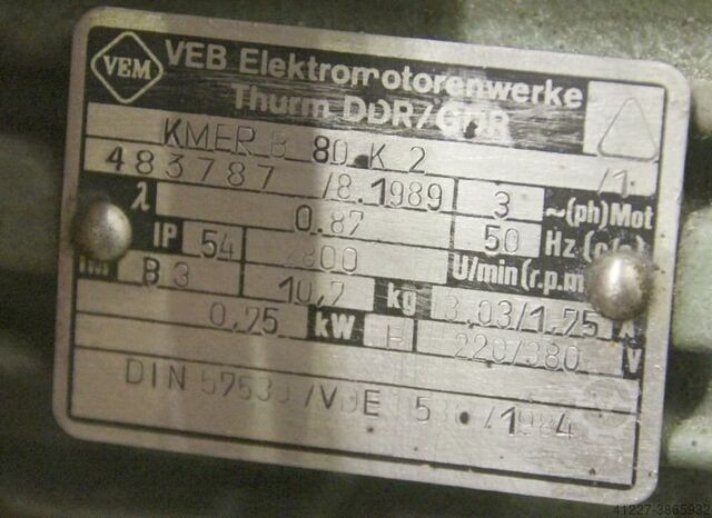 Ventilador extractor de pó 0,37 kW unbekannt Anschluß 190 mm