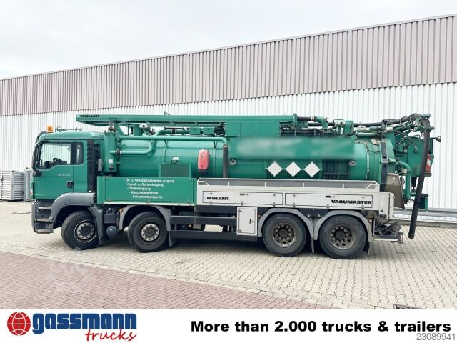 Gatusopmaskin MAN TGS 35.440 8x4, Müller VM F 150 Schlammsaugwagen