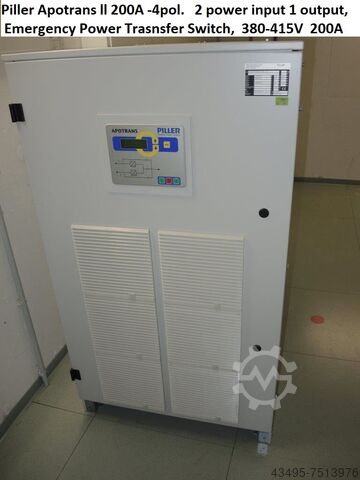 Apotrans overdrachtsschakelaar Piller Piller Apotrans II 200A- 4pol