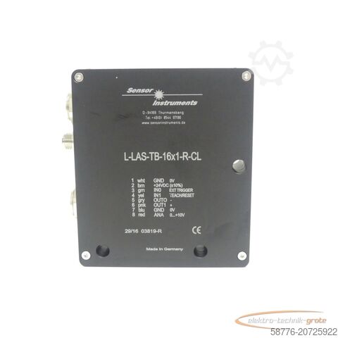 Komponent  Sensor Instruments L-LAS-TB-16x1-R-CL Laser-Durchlicht-Zeilensensor 03819-R
