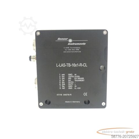 Składnik  Sensor Instruments L-LAS-TB-16x1-R-CL Laser-Durchlicht-Zeilensensor 04078-R