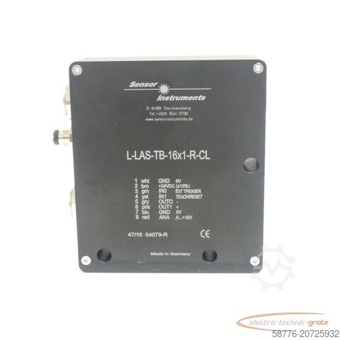 Składnik  Sensor Instruments L-LAS-TB-16x1-R-CL Laser-Durchlicht-Zeilensensor 04079-R