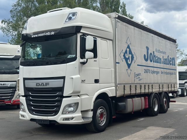 Valníkový nákladní automobil s plachtou DAF XF460 6x2 Plane Retarder Stapler Lenk Edscha