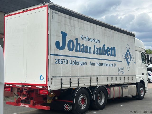 Valníkový nákladní automobil s plachtou DAF XF460 6x2 Plane Retarder Stapler Lenk Edscha