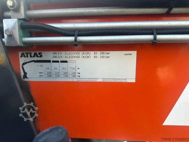 Kamyon üzerine monteli vinç MERCEDES-BENZ Antos 2646 Baustoff Atlas 206.3 Lift/Lenk AHK