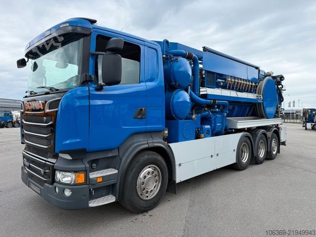 Vakuová cisterna SCANIA R520 V8 8x4*4 Hvidtved Larsen RECycler 414