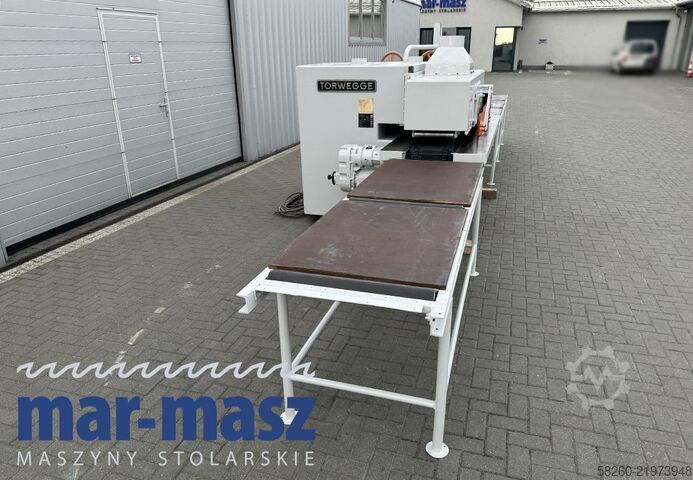 Ketten-Mehrblattkreissäge mit 2 Zuführtischen Torwegge H34 380/120
