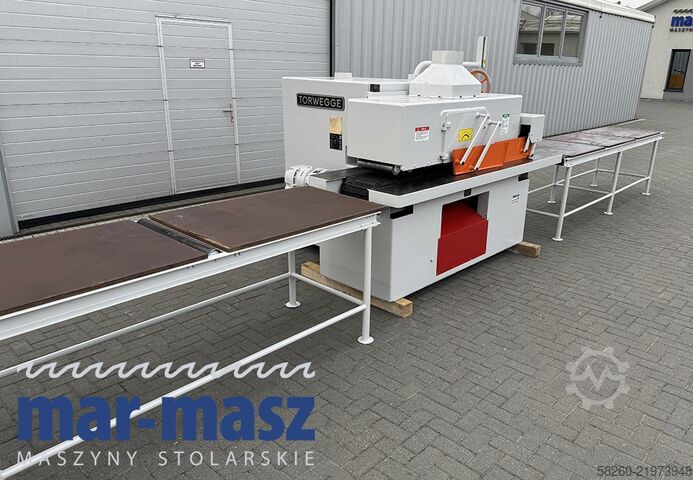Ketten-Mehrblattkreissäge mit 2 Zuführtischen Torwegge H34 380/120
