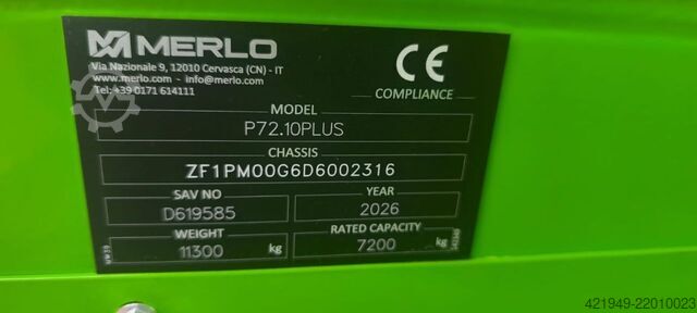 Manipulator telescopic rigid Merlo P 72.10 PLUS