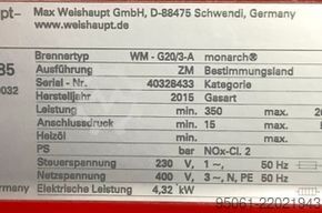 Quemador de gas Weishaupt WM-G20/3-A /// 2600kw Weishaupt WM-G20 /// 2600kw